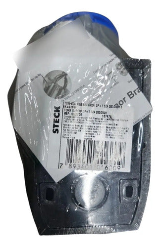 Tomada Sn3206 Sobrepor 2p+t 32a 200/250v 6h Az Ip44 Steck Azul