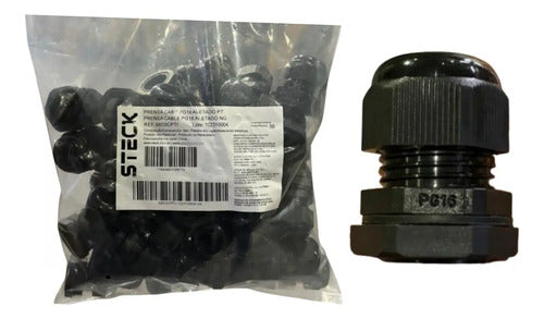 Kit Com 25 Unidades: Prensa Cabo Pg16 Preto S803cpti Steck
