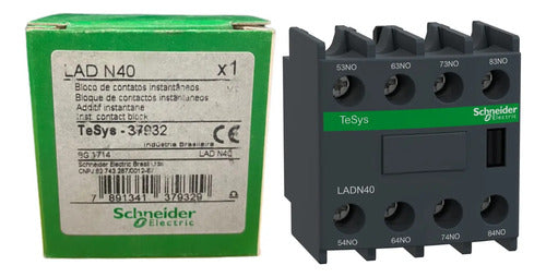 Bloco De Contato Auxiliar Instantaneo 4na Ladn40 Schneider 690