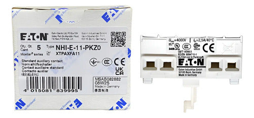 Bloco Contato Auxiliar Frontal 1na/1nf Nhi-e-11-pkz0 Eaton Não Informado