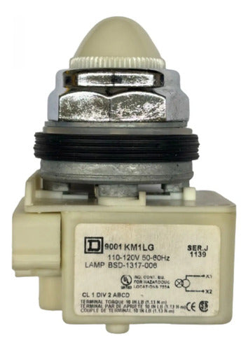 Sinaleiro 30mm Metálico 9001kp1w9 Branco Schneider Branco 120v