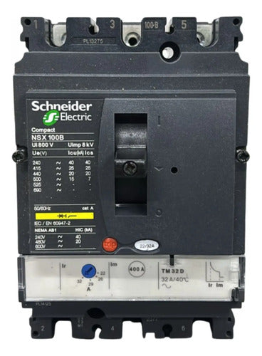 Disjuntor Compact 3p 32a Nsx100b-tm32d Lv429555 Schneider