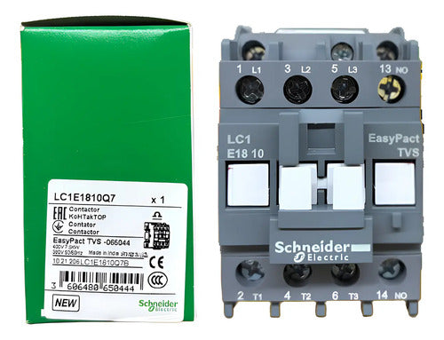 Contator 3p Easypact Tvs 18a 1na 380vca Lc1e1810q7 Schneider 380v