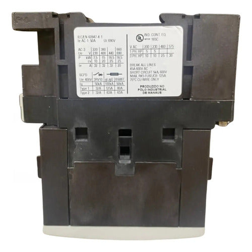 Contator 3rt1034-1ac20 32a Tripolar 24 Vca Sirius Siemens 24vca