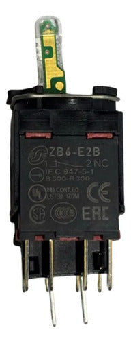 Corpo P/ Botão 16mm Luminoso Led Amarelo Zb6zb55b Schneider Amarelo 12-24vca/cc