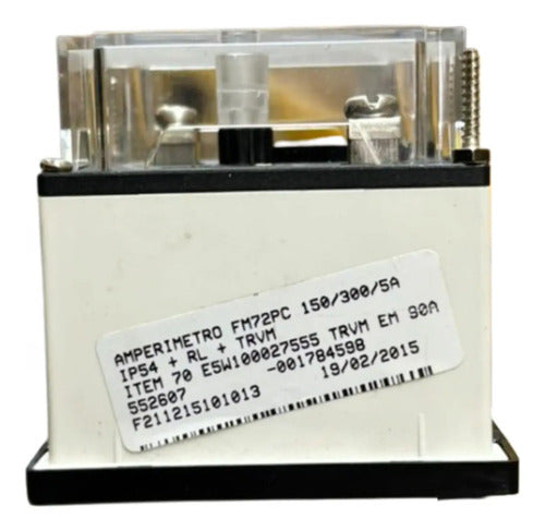 Amperímetro Fm72pc 150/300/5a Travamento Em 90a Ip54 Kron