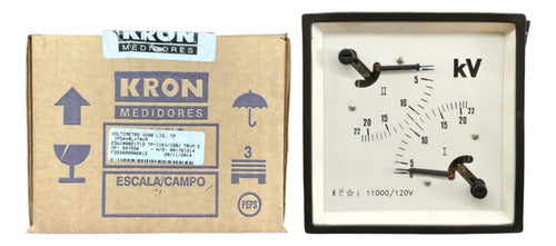 Voltimetro Vd96 96x96mm 11kv/120v 0-22kv Kron