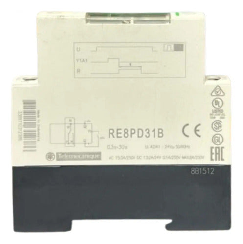 Rele Temporizador Re8pd31b 0,3-30s 24vcc Schneider 24vcc