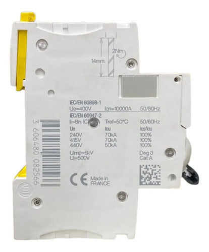 Disjuntor Acti9 Ic60h 2p Curva C 2a 440v A9f84202 Schneider