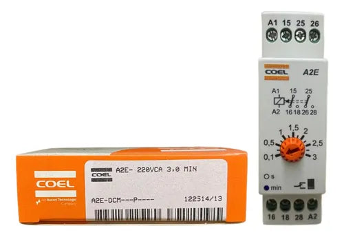 Rele Tempo A2e 3min A2e-dcm 220vca Coel 220vca