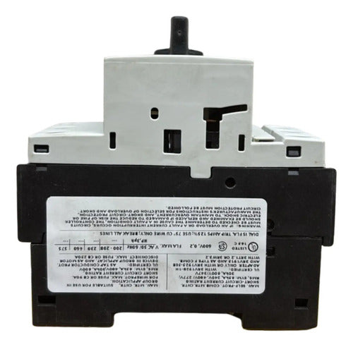 Disjuntor Motor 3rv1021-0ba10 0,14-0,2a Siemens - 50/60hz