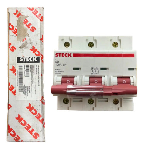 Disjuntor Tripolar Sdd3c100 100a Curva C Steck