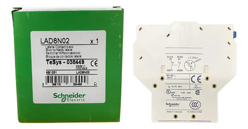 Bloco De Contato 2nf Lateral Lad8n02 Schneider 690v