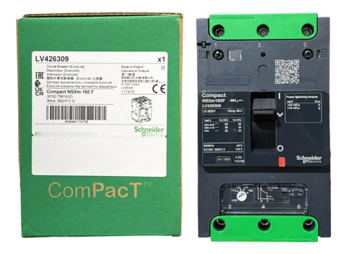 Disjuntor Tripolar Nsxm 36ka Tm160d Lv426309 Schneider