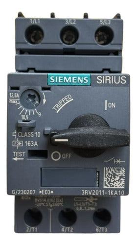 Disjuntor Motor 3rv2011-1ka10 9,0-12,5a Siemens - 50/60hz