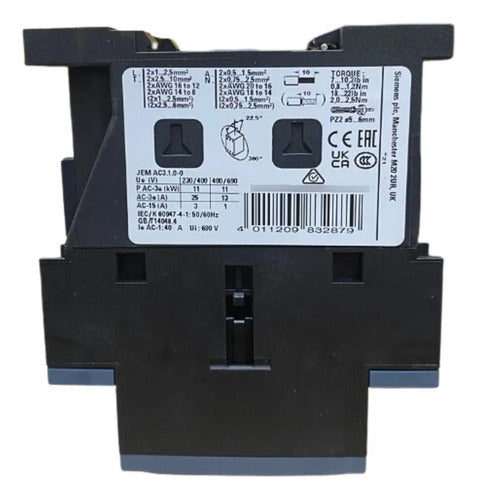 Contator 3rt2026-1ac20 25a Tripolar 24 Vca 1na + 1nf Siemens 24vca