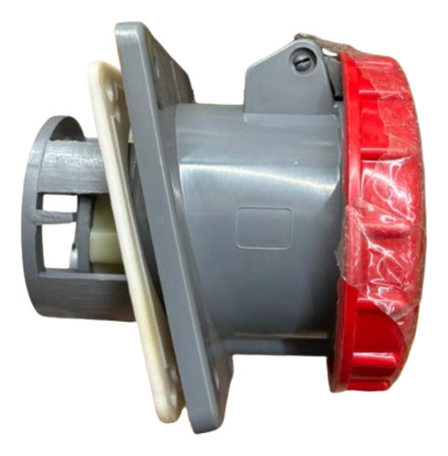 Tomada Embut 3p+t 63a 380/440v 6h Vermelho Sn4546 Steck Vermelho