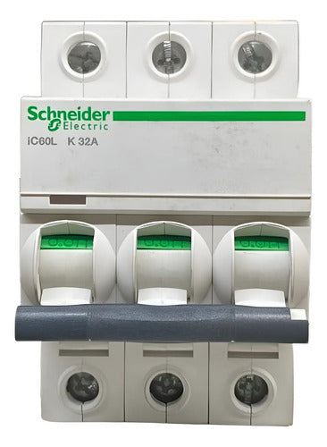 Disjuntor Acti9 Ic60l 3p Curva K 32a 440v A9f95332 Schneider