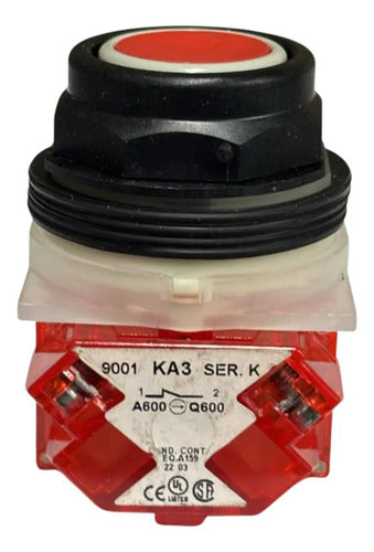 Botão 30mm 1nf Vermelho 9001skr1rh6 Schneider Vermelho 1nf