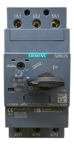 Disjuntor Motor 3rv2031-4ea10 22-32a Siemens - 50/60hz