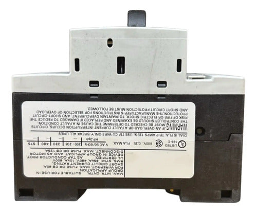 Disjuntor Motor 3rv1011-0ca10 0,18-0,25a Siemens - 50/60hz