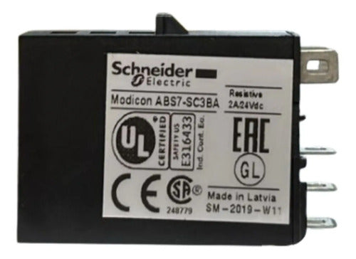 Relé Plug In 12mm Saida 24vcc 2a Abs7sc3ba Schneider 24vcc