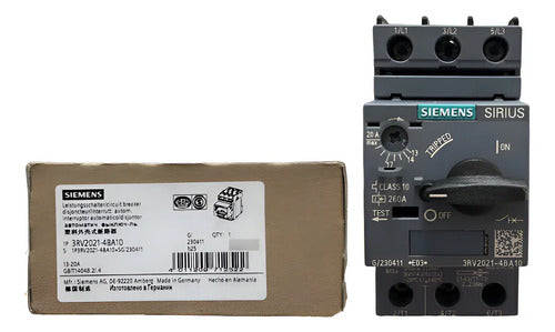 Disjuntor Motor 3rv2021-4ba10 13-20a Siemens 690v 50/60hz