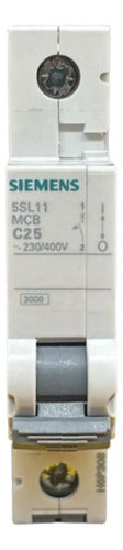Kit Com 6: Disjuntor 1p 25a Curva C 5sl1125-7mb Siemens
