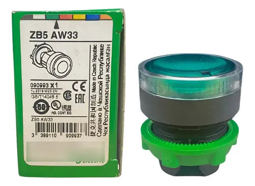 Cabeçote Para Botão Luminoso Modular Ø22mm Zb5aw33 Schneider Verde -