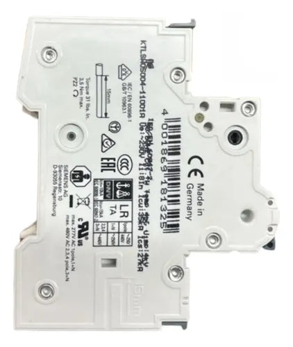 Disjuntor Unipolar Curva C 2a 230/400v 5sy4102-7 Siemens