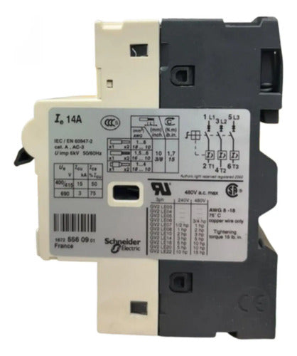 Disjuntor Motor Magnético Gv2le16 14a Telemecanique 690v 50 60 Hz