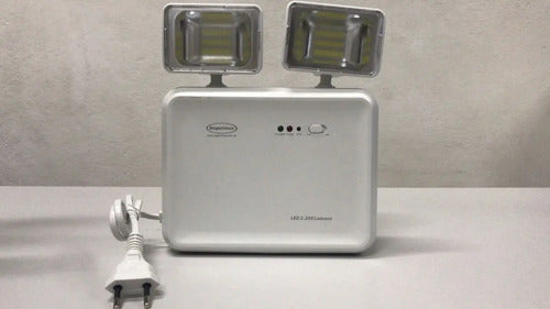 Luminária De Emergência 2200lm Led Autônoma Segurimax Branco