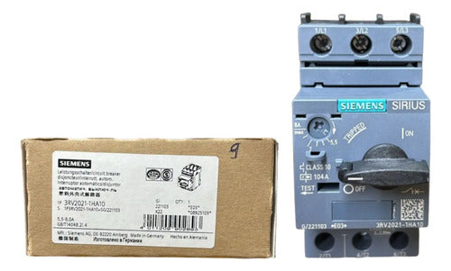 Disjuntor Motor 3rv2021-1ha10 5,5-8,0a Siemens Não Informado 50/60hz