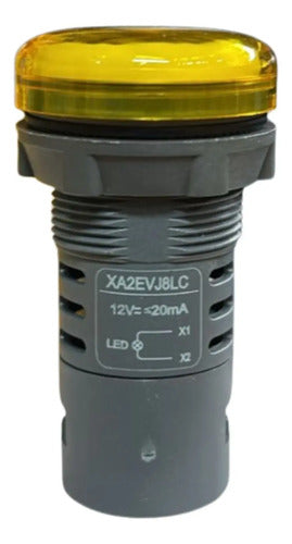 Kit Com 5: Sinalizador 22mm Led Amarelo 12vca/cc Xa2evj8lc 12vca/cc