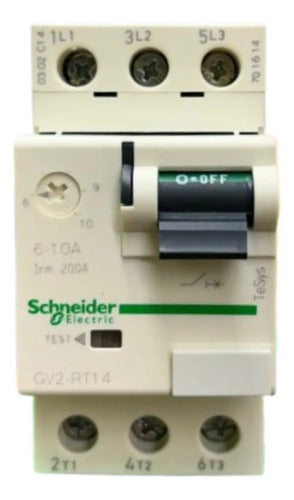 Disjuntor Motor Tesys Deca 6-10a Alavanca Gv2rt14 Schneider 690v 50-60 Hz