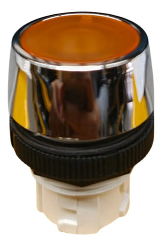 Kit Com 2: Botão B2/14 22mm Amarelo Cromado Schmersal Amarelo