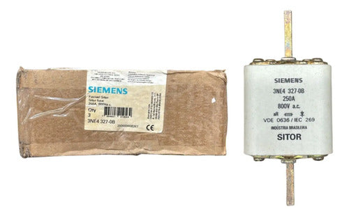 Elemento Fusível Sitor 3ne4327-0b 250a Siemens 800v