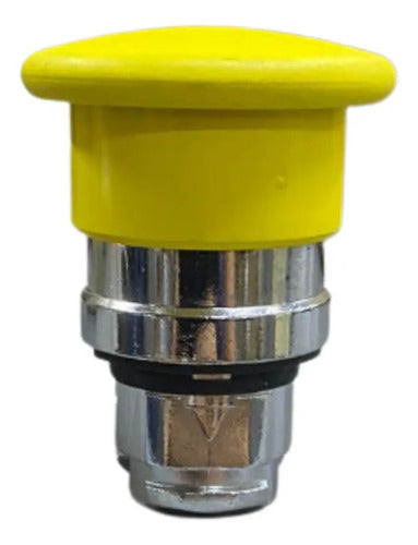 Botão Cogumelo 40mm Am + Bloco 1na+1nf Xb4bc55 Schneider Amarelo -