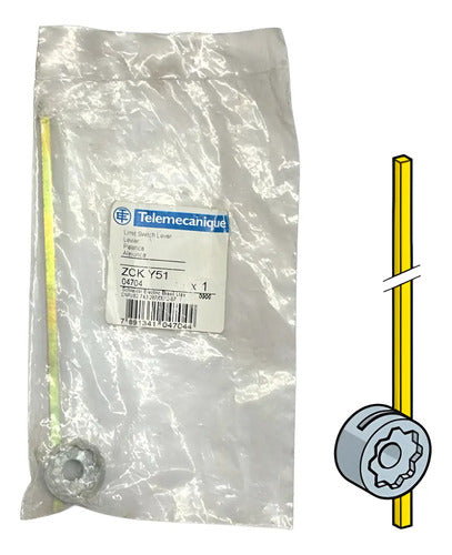 Kit Com 2 Peças: Haste Para Cabeçote Zcky51 Telemecanique Dourado 0