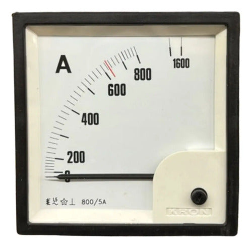 Amperimetro Fm96pc 800/1600/5a Travamento Em 630a Ip54 Kron