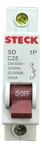Kit Com 10: Disjuntor Unipolar Sdd61c25 25a Curva C Steck