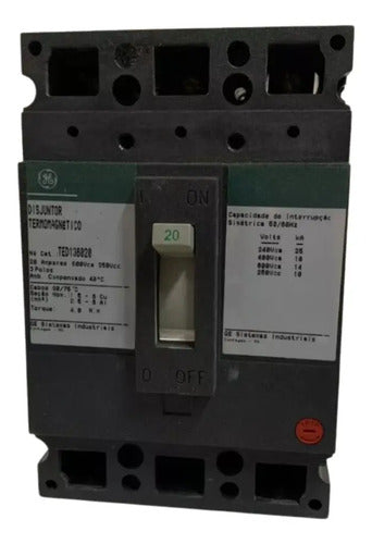 Disjuntor Tripolar Ted136020 20a GE