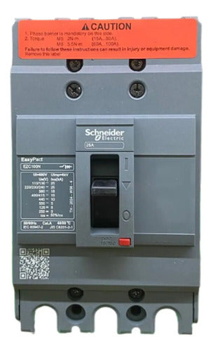Disjuntor Tripolar 3p 25a Ezc100n3025 Schneider