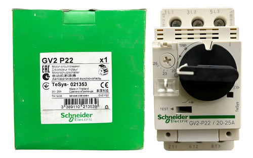 Disjuntor Termomagnetico Tesys Gv2 20-25 Gv2p22 Schneider