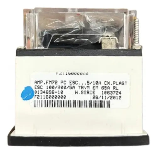 Amperímetro Fm72pc 72x72mm 100/200/5a Travamento Em 65a Kron
