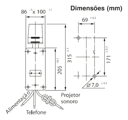 Alarme Audiovisual Para Telefone 110/04.220vca Eaton