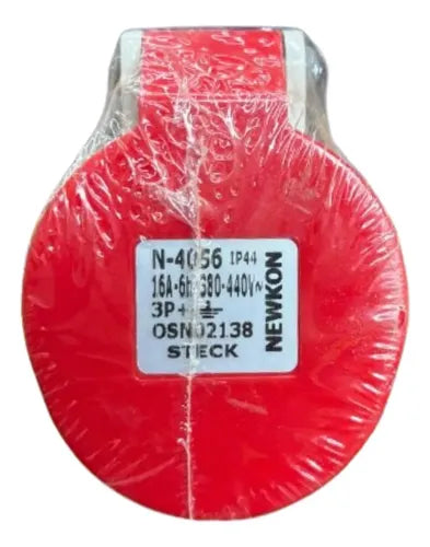 Kit Com 2: Acoplamento N4056 16a 3p+t 380/440v 6h Vm Steck Vermelho