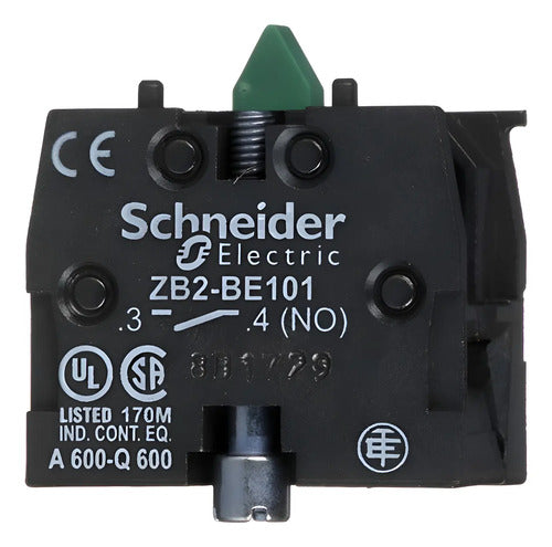 Kit Com 2: Bloco De Contato Auxiliar 1na Zb2be101 Schneider 1na