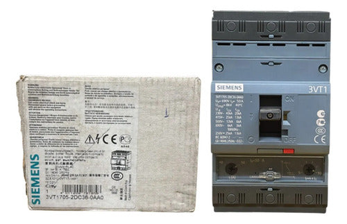 Disjuntor Tripolar 3vt1705-2dc36-0aa0 50a Siemens