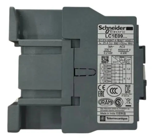 Contator Tripolar 9a 1nf 440vca Lc1e0901r6 Schneider 440v